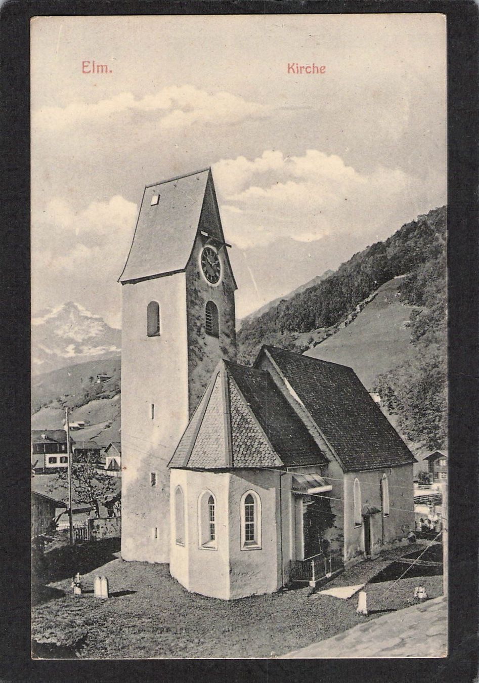 Cartoline postali: -Elm GL ,  Kirche – Usato da Reichenburg venduto da Pipo-67
