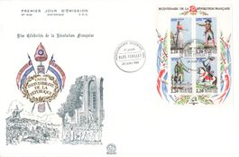 Block zum 200. Jahrestag der Französischen Revolution - FDC