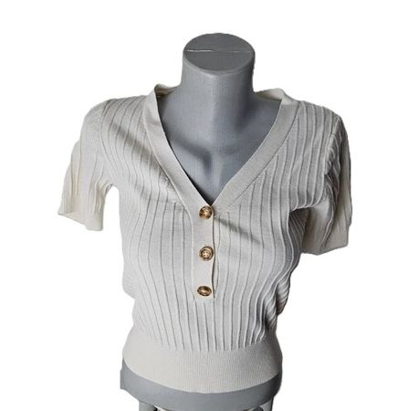 H&M Basic cooles Shirt mit Knöpfli Gr. XS Business Chic
