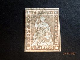 ZNr.22D, Strubel, vollrandig mit 2-K-Stempel,  Kat. 50.00