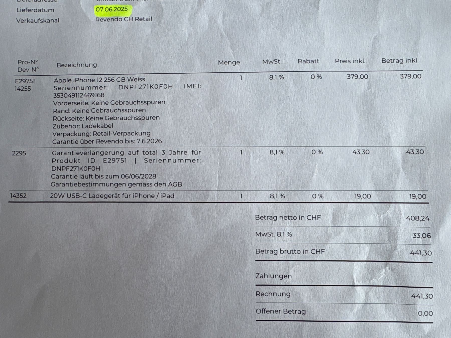 Apple Portables: iPhone 12, 256 GB, weiss, defekt – Défectueux à Basel par Christine555 4
