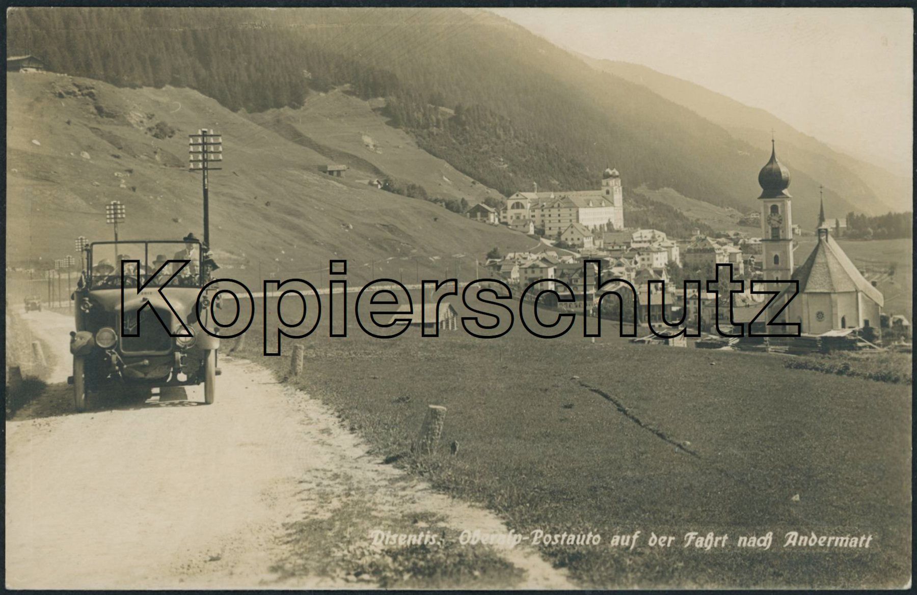 Cartoline postali: GR Disentis - Oberalp Postauto - Saurer – Usato da Schindellegi venduto da leecollect