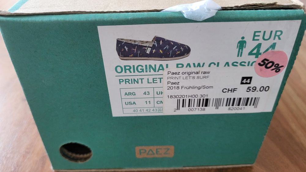 Paez espadrill (Neu und originalverpackt) in Bern für CHF 12 – mit