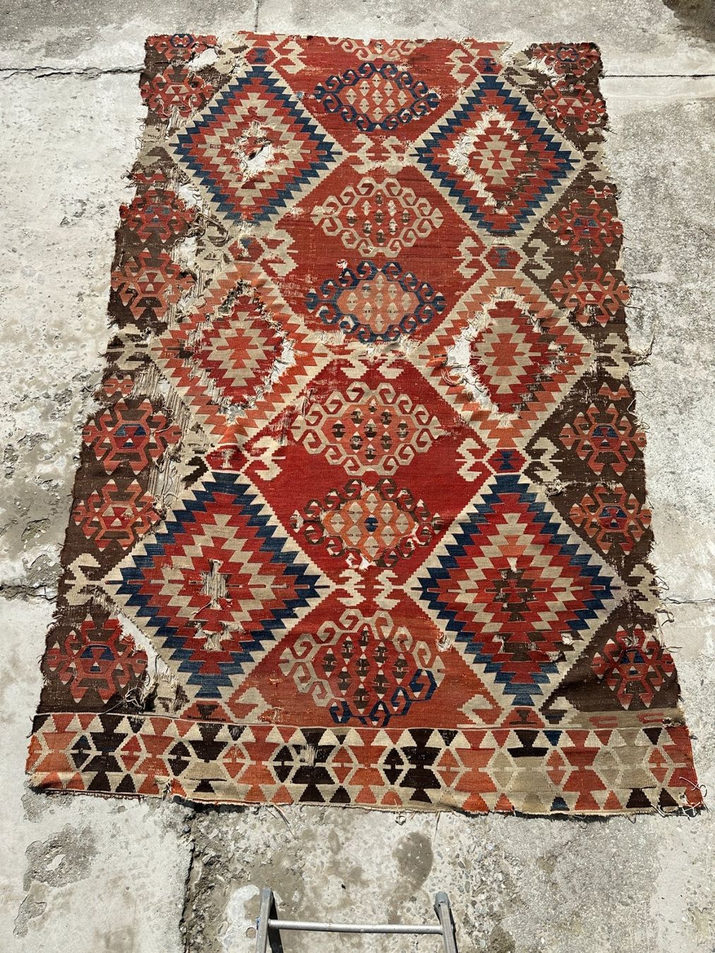 Kelim Tappeti: Orientteppich Konya Kelim antik, Fragment – Difettoso da Zürich venduto da an-dy 6