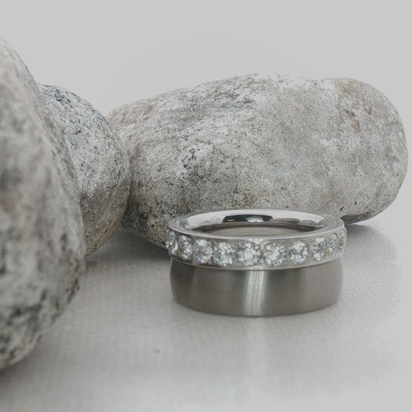 Olga Ribler Bagues: Edelstahl  & Titanium Ring Set Grösse 58 – Neuf (Voir description) à Luzern par Schmuckoutlet 4