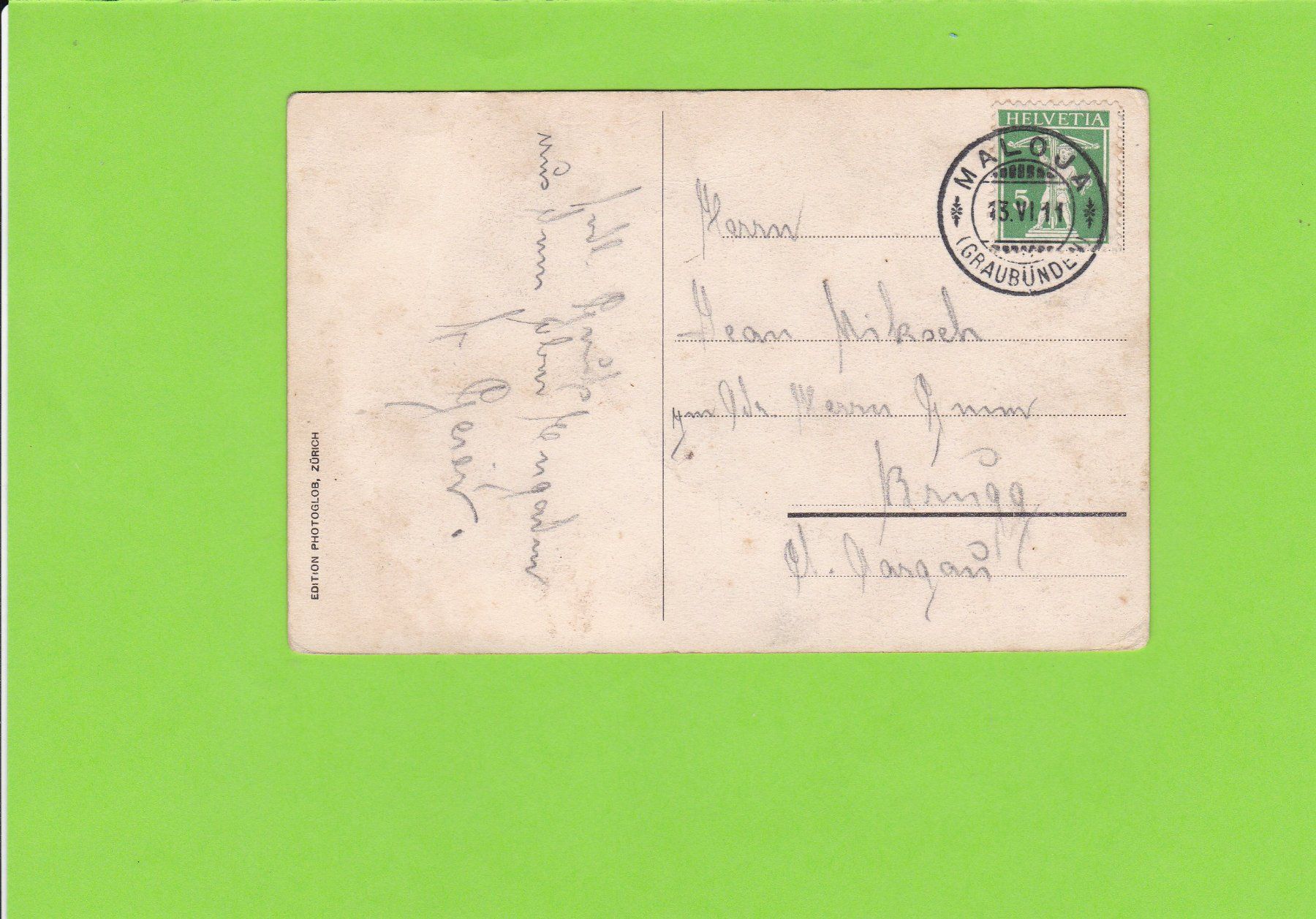 Cartoline postali: Morteratschgletscher-Wanderer – Usato da St. Peterzell venduto da neckertal 1