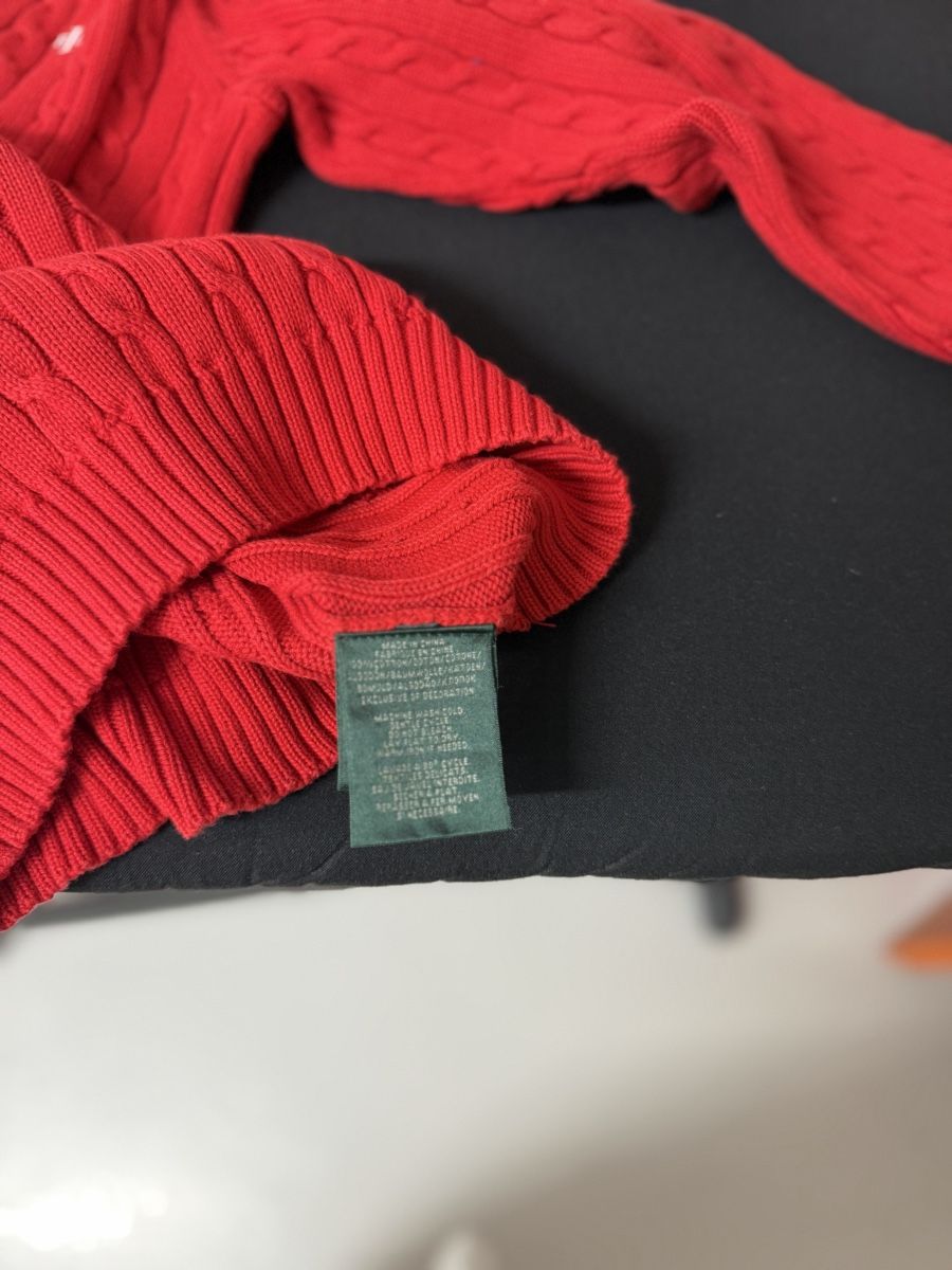 Ralph Lauren Pullover & Sweatshirts: Ralph Lauren red cable knit sweater Size:XS – Gebraucht aus Herrliberg von Tubalp 1