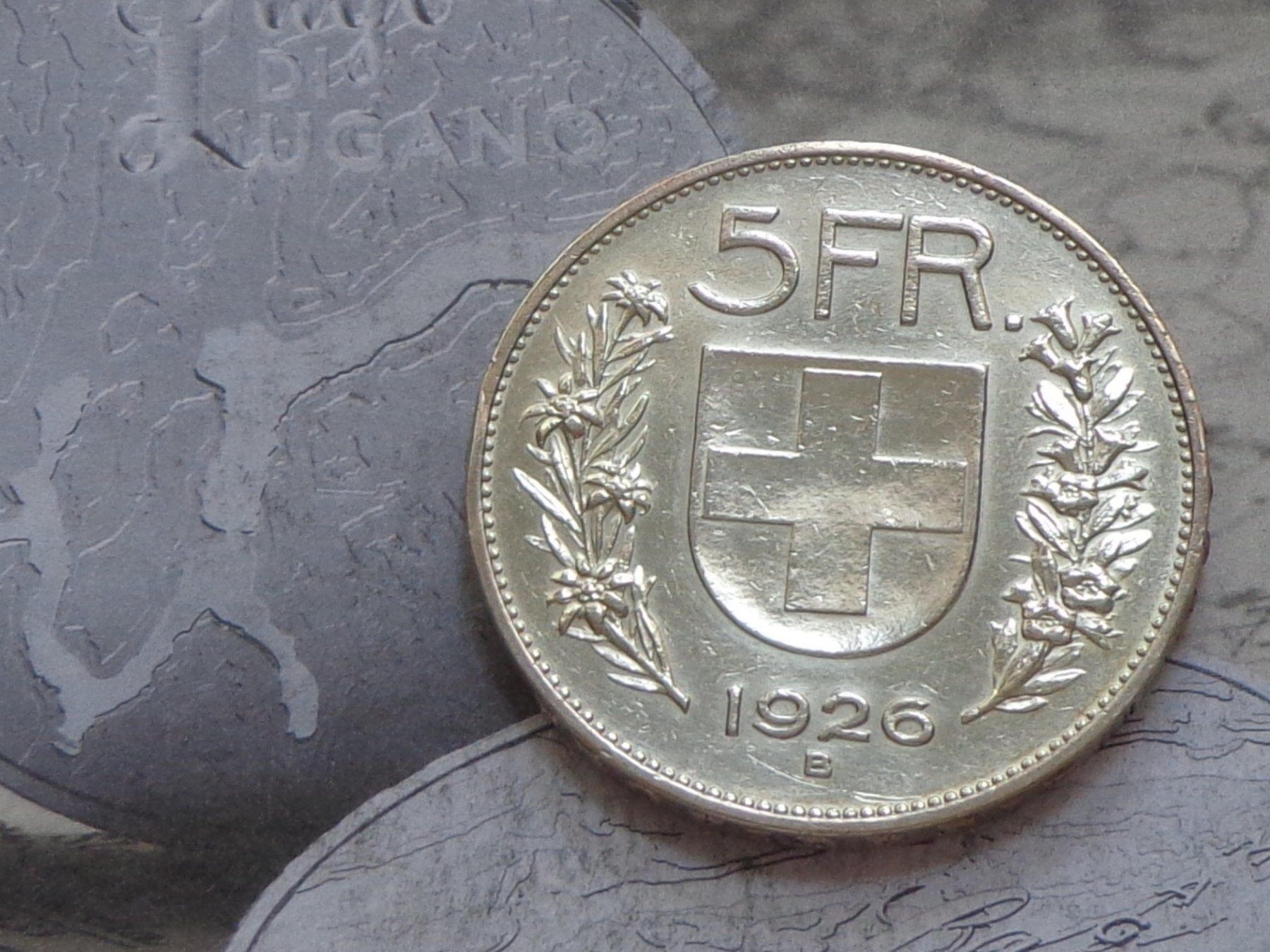 Tutti le monete: 5 Fr. 1926 B - Belle pièce – Usato da Pully venduto da UCA01