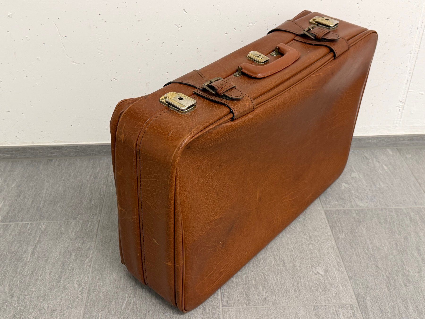 Valigie: Vintage Koffer Kunstleder hellbraun – Usato da Egolzwil venduto da Bubbly76 2