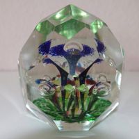 Paperweight Böhmen ca. 1890-1920 _ alt mundgeblasenes Glas