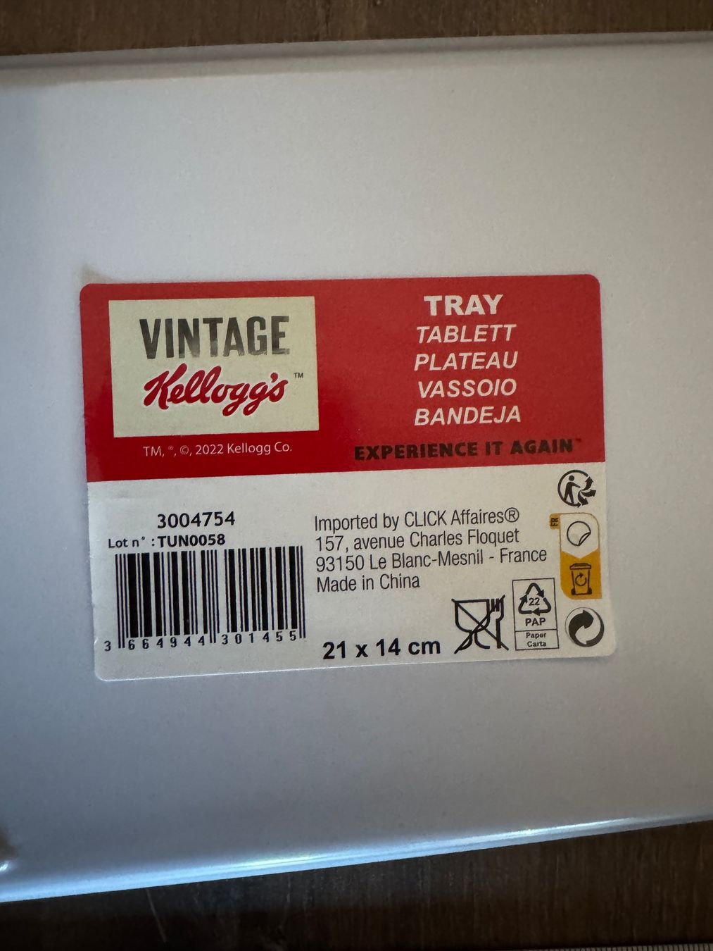 Untersetzer: Kellogs Tablett – Gebraucht aus Ottenbach von Mani769 1