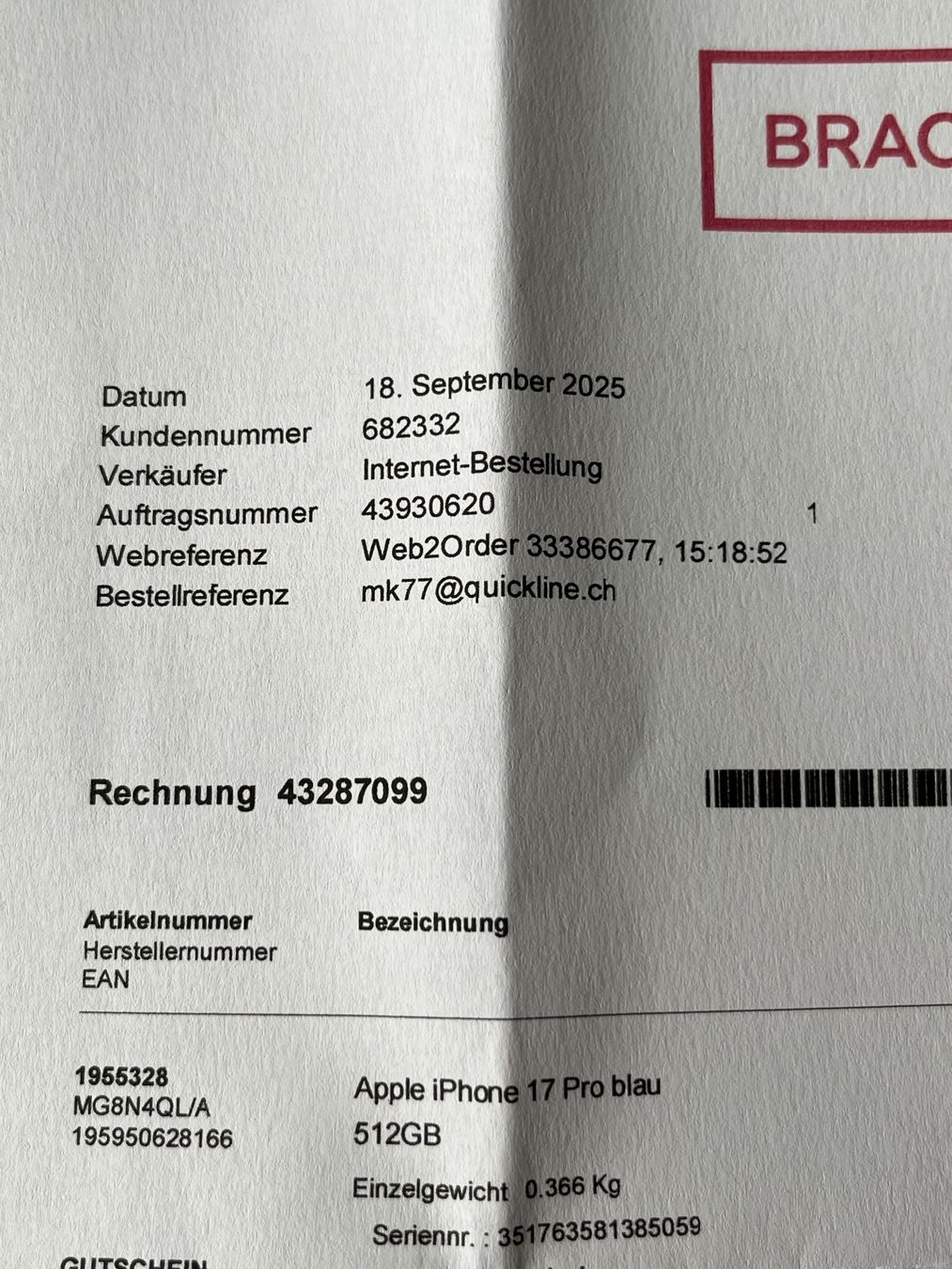 Apple Telefoni cellulari / Smartphones: iPhone 17pro, Deep Blue, 512GB – Usato da Schöftland venduto da Maxxximum 4