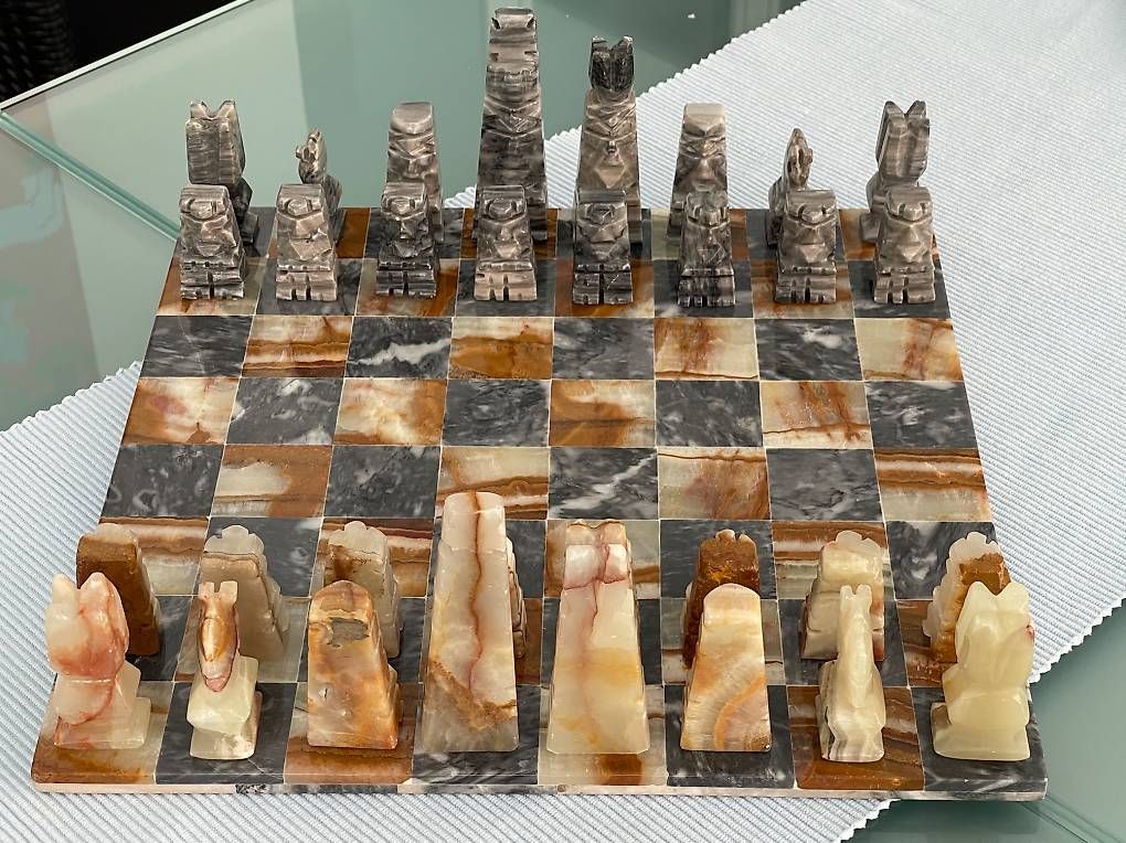 Giochi: Schachspiel aus Marmor – Usato da Hünibach venduto da Henryii0 1