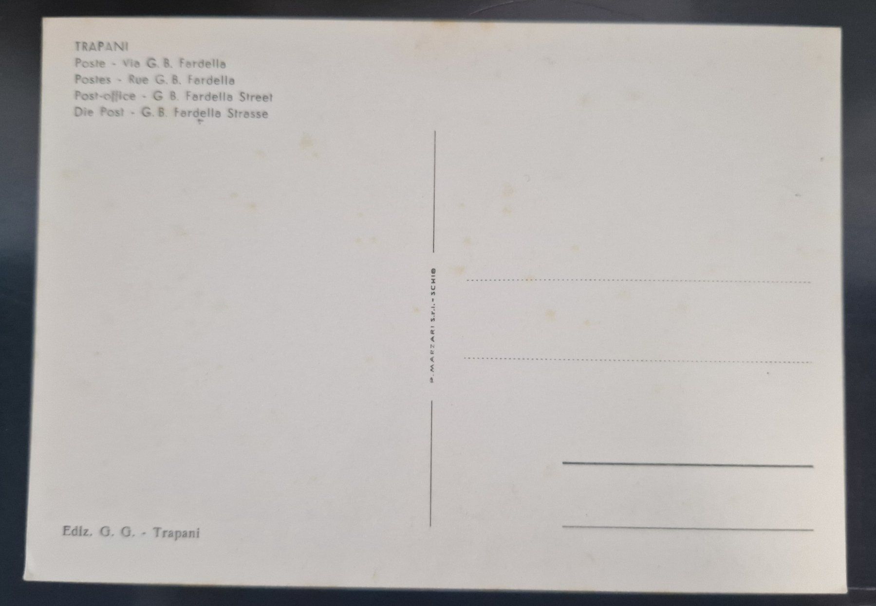 Cartoline postali: Trapani, Die Post - G.B. Ferdella Strasse, top – Nuovo (secondo la descrizione) da Melchnau venduto da Arthurius 1