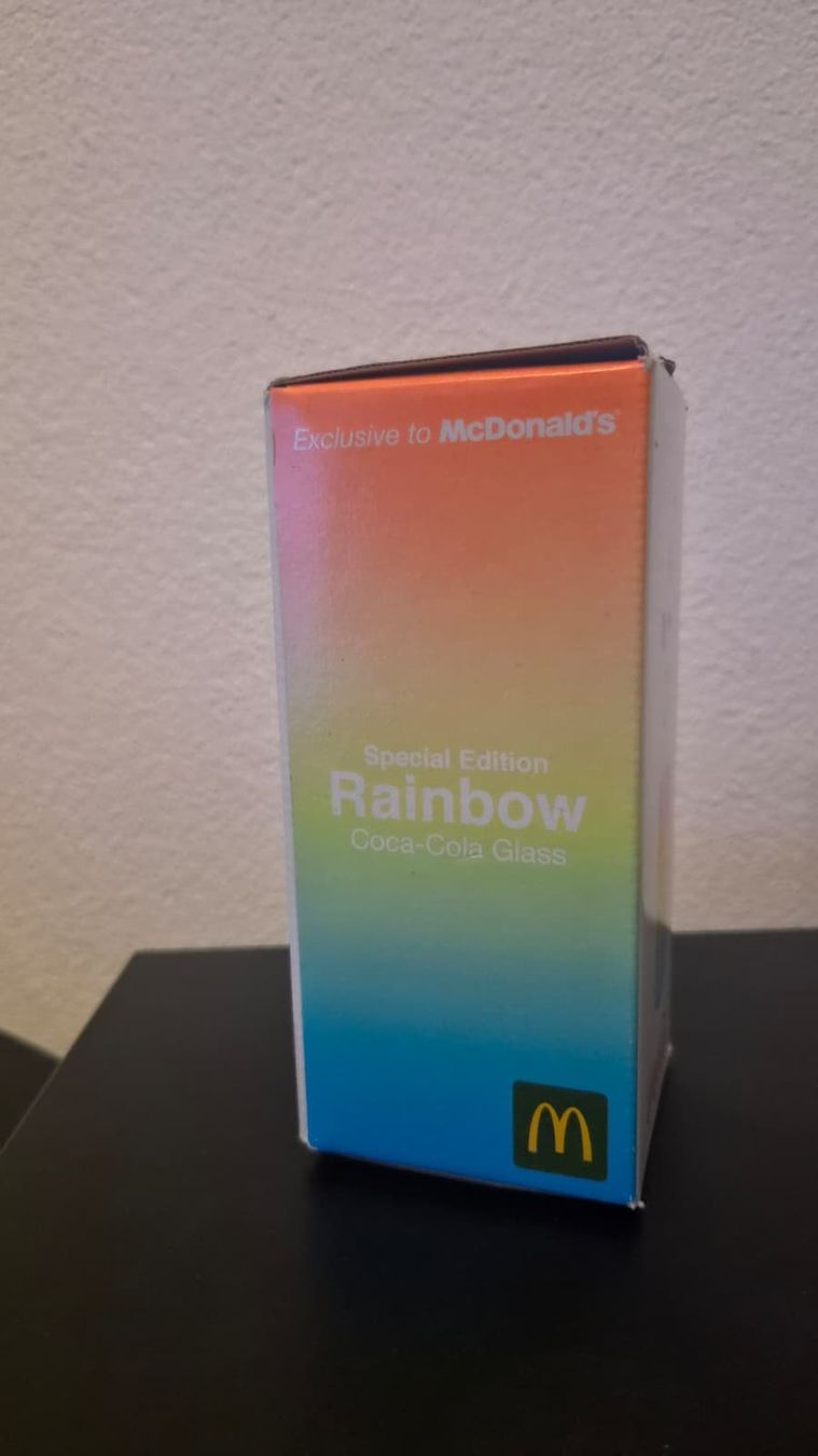 Coca-Cola Bicchieri: McDonald’s Rainbow Glas – Nuovo e nell'imballaggio originale da Alpnach Dorf venduto da dario1234 2