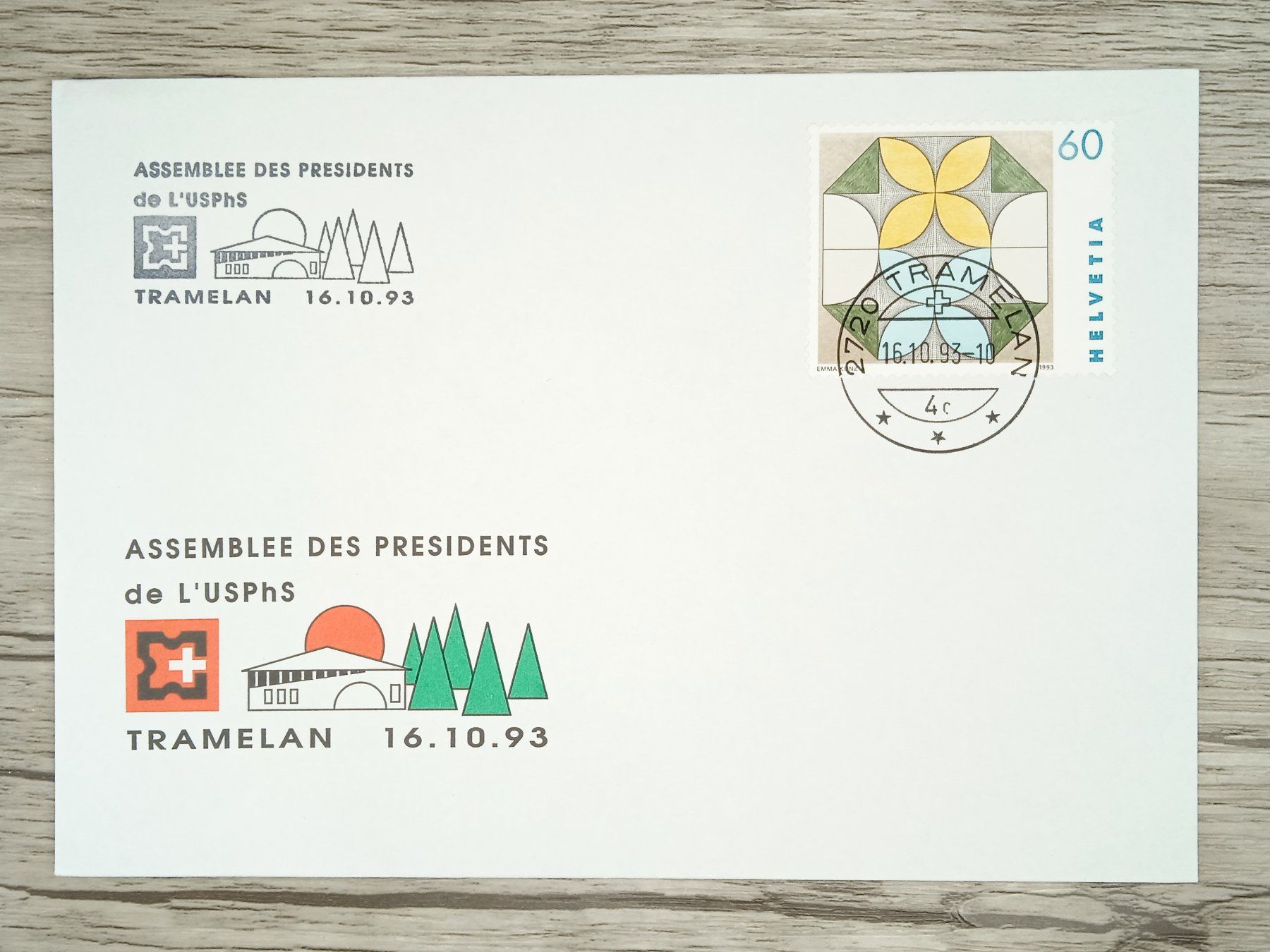 Tutti i francobolli: TR100 Enveloppe Suisse + Timbre 1993 – Usato da Cousset venduto da Patrick_Collections