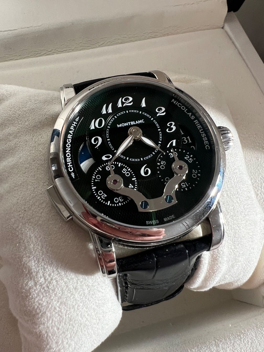 Montblanc Orologi: Montblanc Nicolas Rieussec 106488 FULL SET – Nuovo (secondo la descrizione) da La Chaux-de-Fonds venduto da Houles