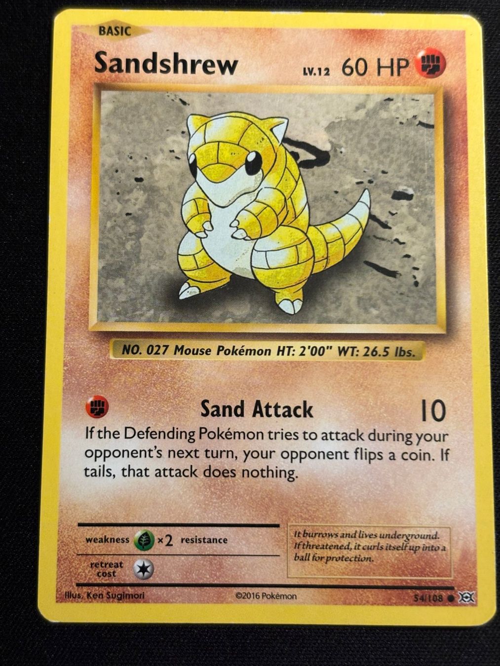 Pokémon Sammelbilder & Trading cards: Pokemon Sandshrew - Evolutions 54/108 - English – Gebraucht aus Bern von Big_GS