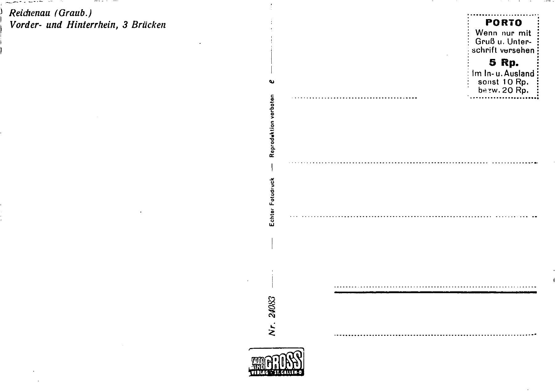 Ansichtskarten: Reichenau – Gebraucht aus Ottikon b.Kemptth. von Neptun1974 1