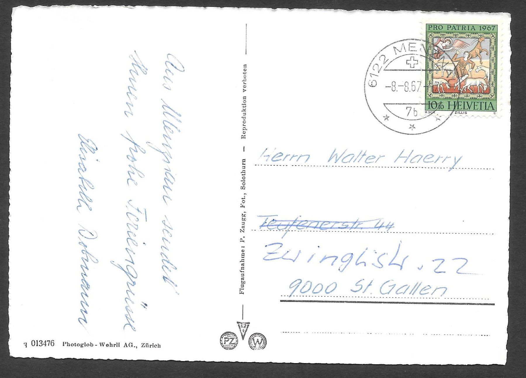 Cartoline postali: Menznau Gesamtansicht – Usato da Olten venduto da clotaldi 1