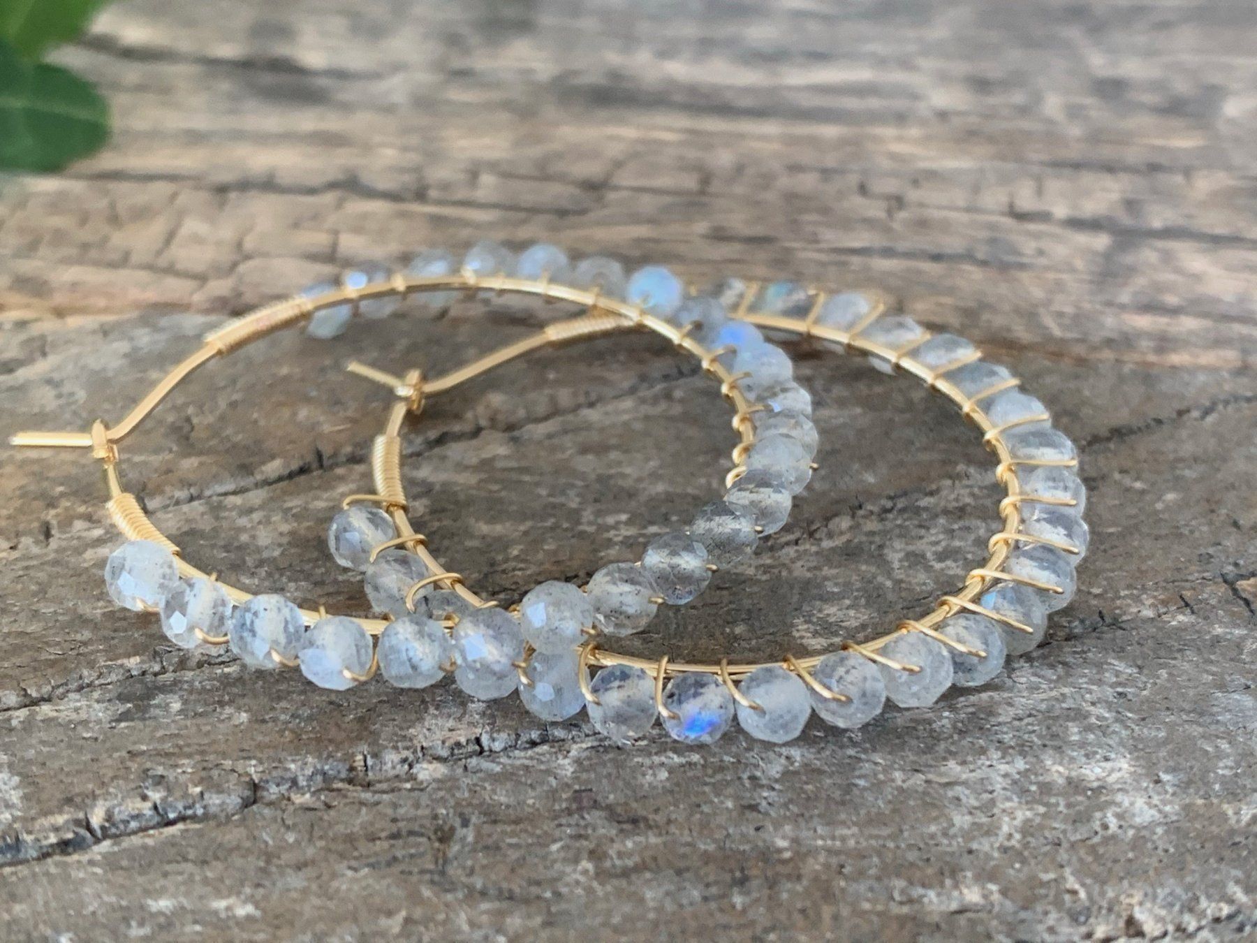 Orecchini pendenti & Orecchini a lobo: Wow: Creolen 18k vergoldet Labradorit – Nuovo e nell'imballaggio originale da Rombach venduto da Ivreajewels 5