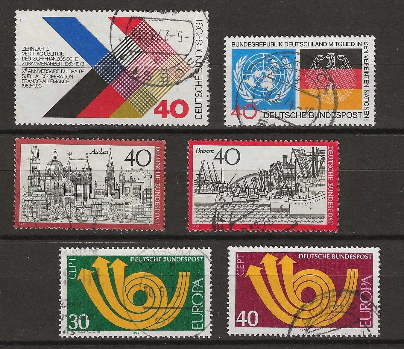 Alle Briefmarken: Briefmarken BRD,1973  6 Stück, gebraucht, – Gebraucht aus Susten von lmf_98wh