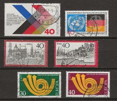Briefmarken BRD,1973  6 Stück, gebraucht,