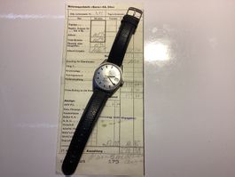 Armbanduhr "OMEGA/BERNA OLTEN“ mit Austritt Abrechnung
