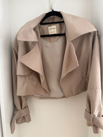 Jacke Tiffany & Tomato beige Wildlederoptik Grösse 38