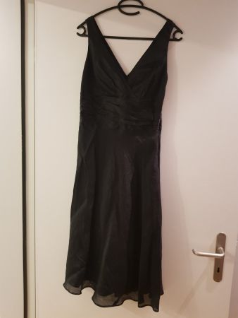 Wunderschönes "kleine Schwarze" Leinen-Seide Monsoon Kleid