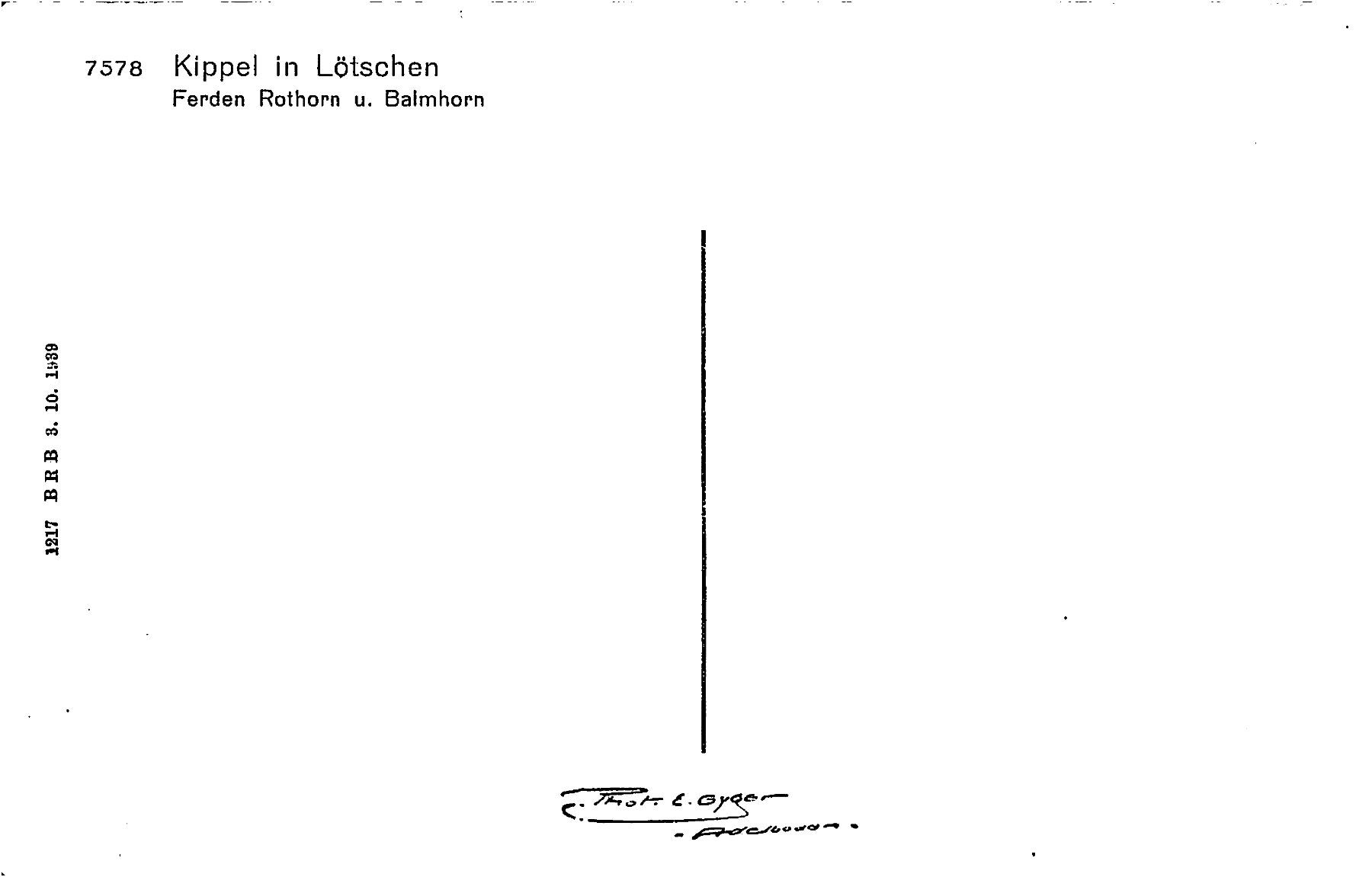 Cartes postales: Lötschen, Kippel, E. Gyger – D'occasion à Ottikon b.Kemptth. par Neptun1974 1