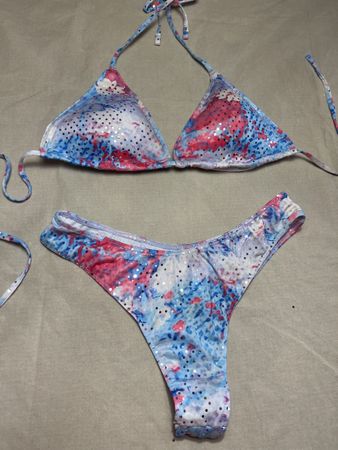 Costume da bagno Tezenis bikini stampa multicolore con paill