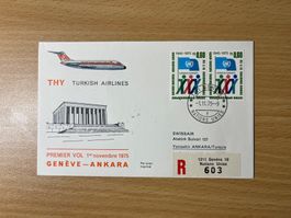 Turkish Airlines Erstflug Genf-Ankara ab UNO 1975