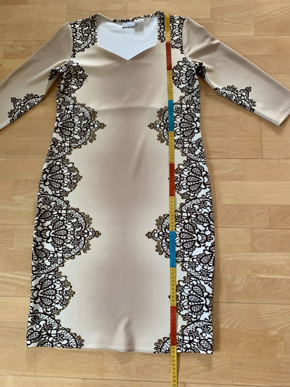 Vestiti: Komplimente Damen Kleid, Gr. 38/40, beige – Nuovo (secondo la descrizione) da Worb venduto da farben20zauber 3
