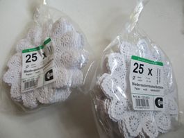 50x Biedermeiermanschetten weiss - neu