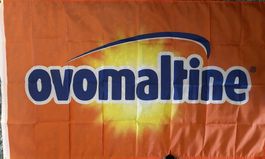 Ovomaltine Fahne Schokodrink Rocks crunchy Muesli Crisp Flag
