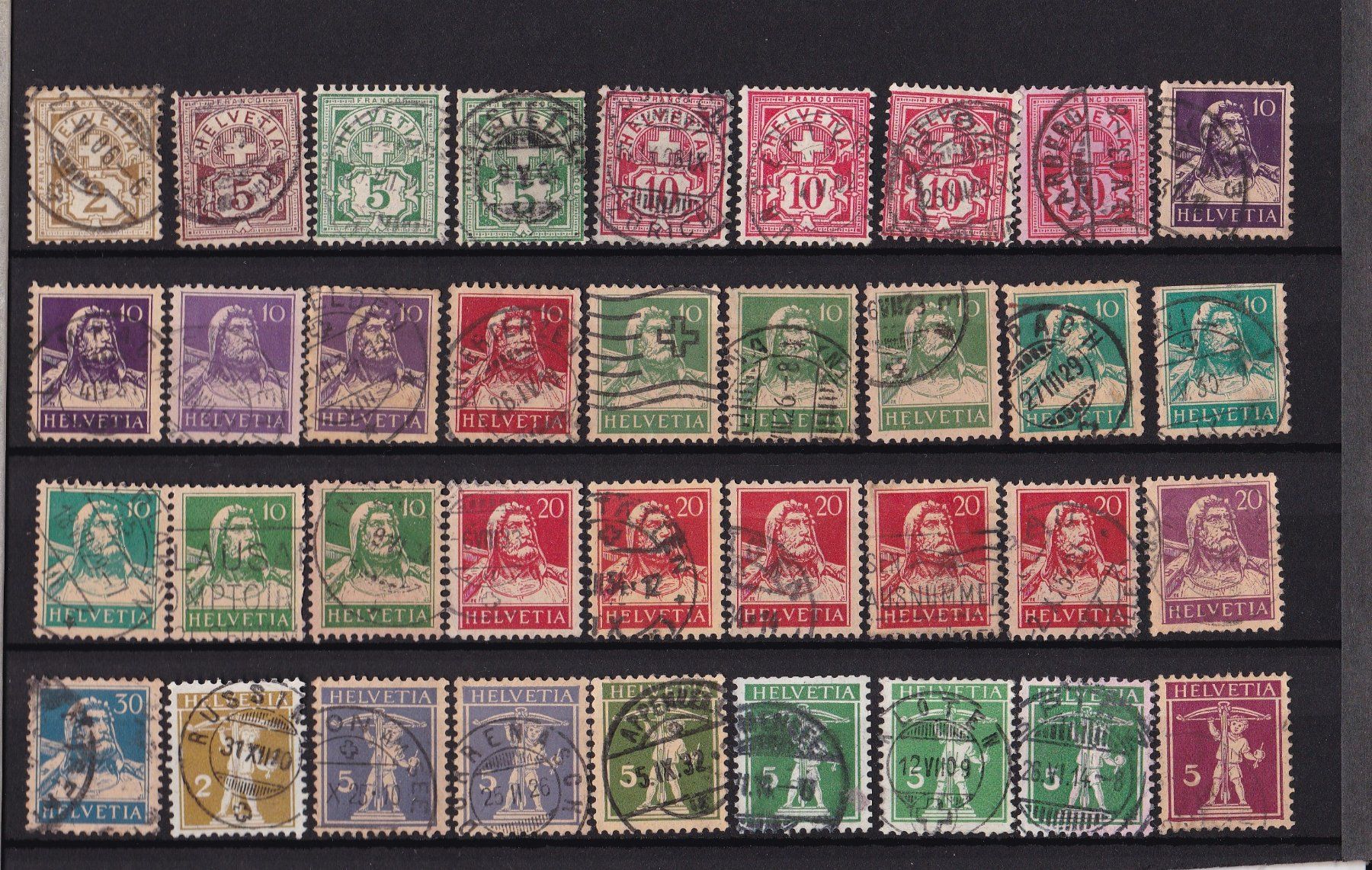 Tutti i francobolli: CH Briefmarken-Steckkarten, bunt gemischt – Usato da Münchwilen AG venduto da Nesar 4