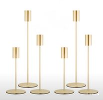 6 Goldene Kerzenständer Set, neu
