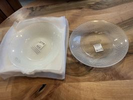6er Set Migros Teller, Kristall-Optik, Neuwertig
