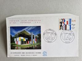 Le Corbusier 1987 Haus der Menschen Sammlerstück Ersttagsbri