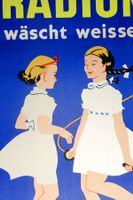 Vintage-Werbeplakat RADION wäscht weisser, Wassermann, Basel