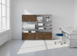 USM Haller Regal 2x5 Braun / Neu (mit A Gestänge)