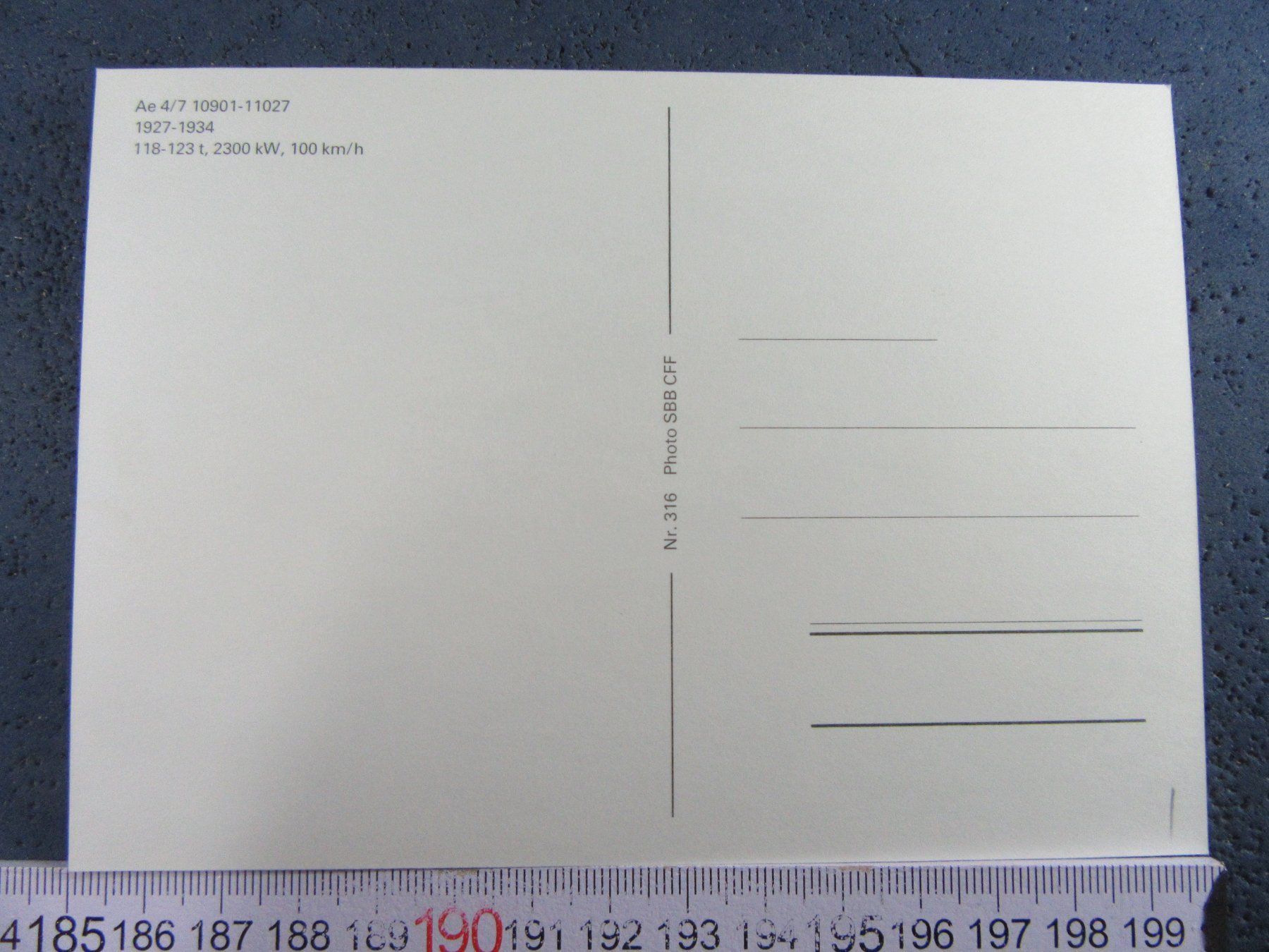 Cartoline postali: BAHN SCHWEIZ SBB Ae4/7 1927-1934 AK – Usato da Ettingen venduto da Hausi4711 1