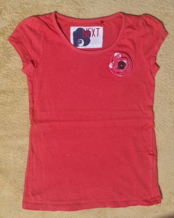 Leuchtend rotes Next Mädchen T-Shirt – Gr. 128
