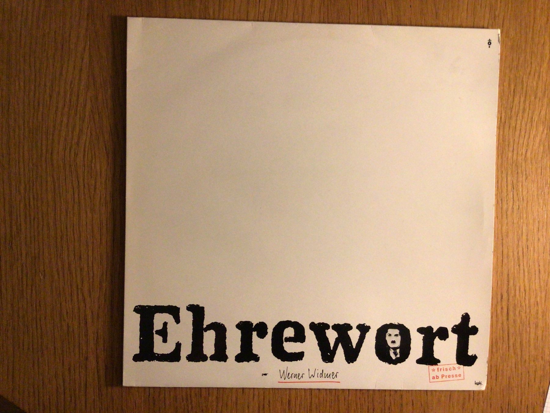Schallplatten: WERNER WIDMER, Ehrewort, LP, 1979 – Gebraucht aus Steinach von Quarkie