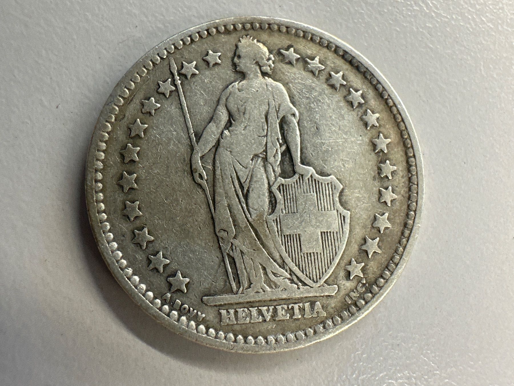 Tutti le monete: 2 Fr. Silber Schweiz 1886 ss – Usato da Herisau venduto da herau 1