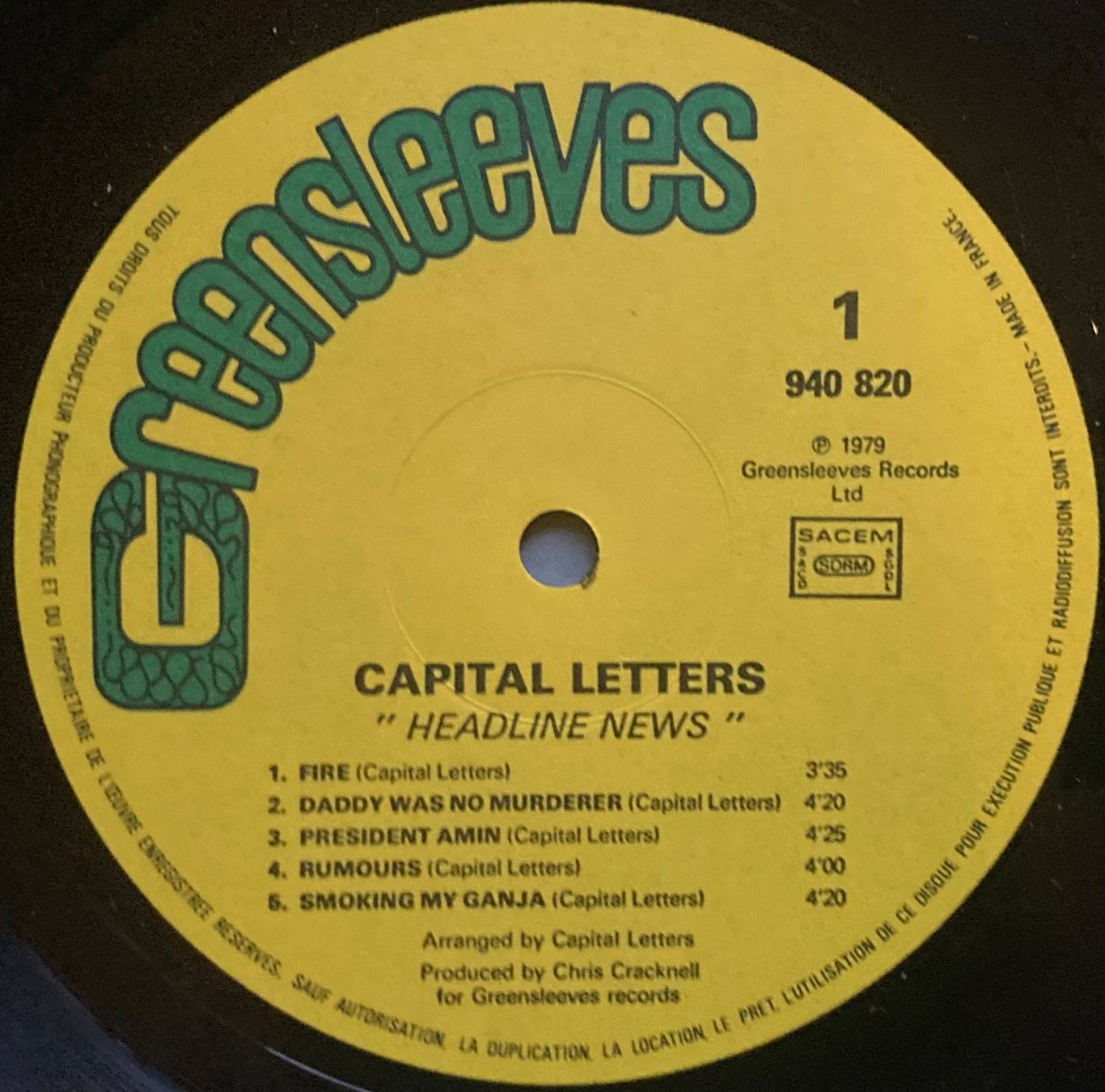 Dischi in vinile: CAPITAL LETTERS - HEADLINE NEWS – Usato da Poliez-Pittet venduto da Newtown-Records 2