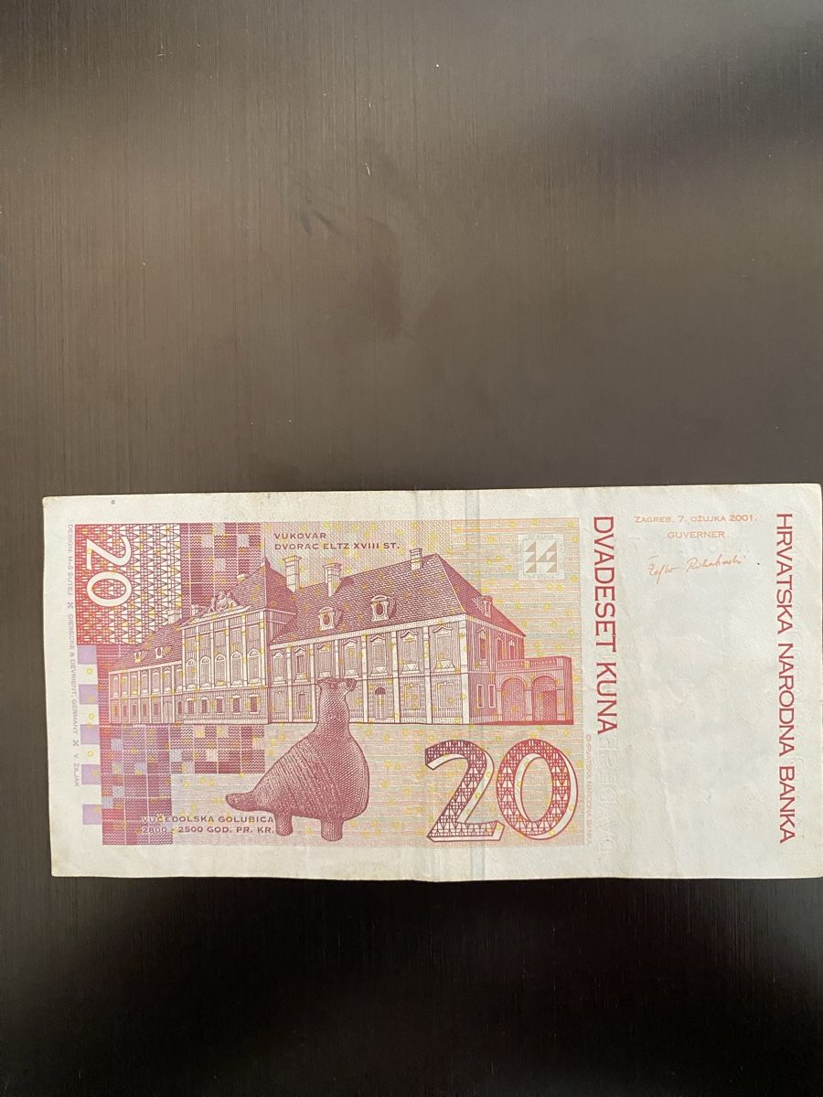 Banconote: Croatie, Billet de Banque 20 Kuna – Usato da Corsier-sur-Vevey venduto da Ginoarturo 1