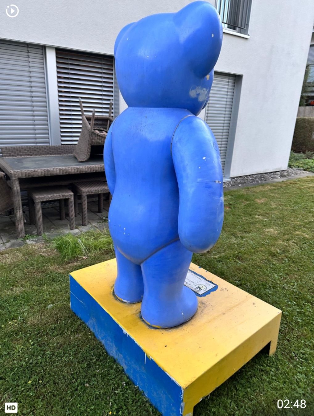 Statuette: Einzigartiger Teddybär, Handbemalt, Gartendeko, Bärensommer – Usato da Riedikon venduto da Winter21. 5