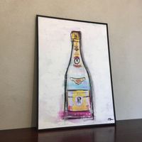 Cristal Champagner Pop Art Urban Bild Acryl Original Lounge